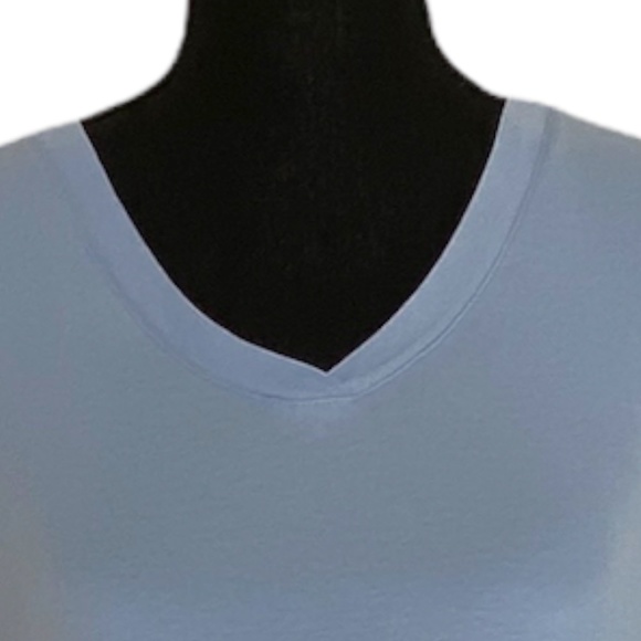 ☀️ J JILL Perfect Pima V-neck Elbow Sleeve Tee, Size Small - Picture 3 of 7